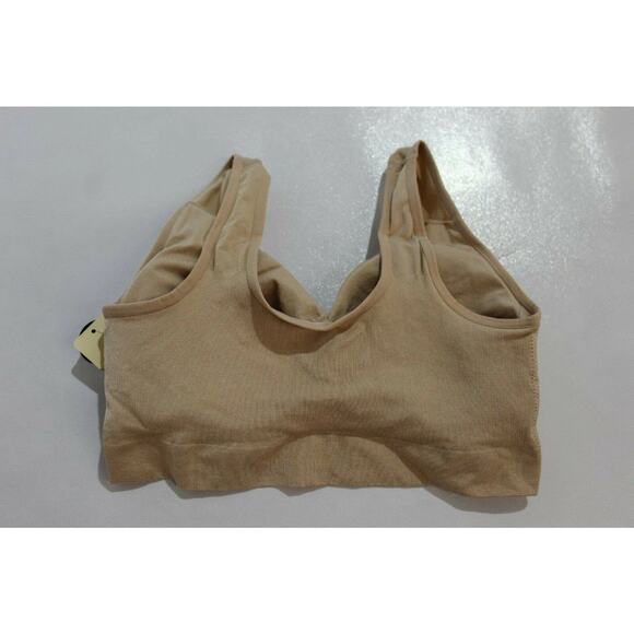 Truekind Everyday Throw On Wireless Bralette Pullover Bra 4XL Plus Chai Tan NWT - Picture 4 of 6